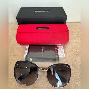 Dolce & Gabbana Dark Purple Frame and Gray Gradient Lens with Case/Box (Vintage)